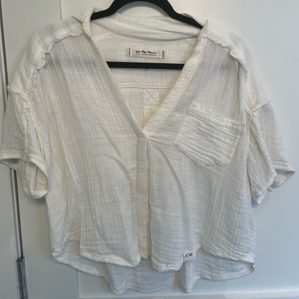 Free People White Blouse
